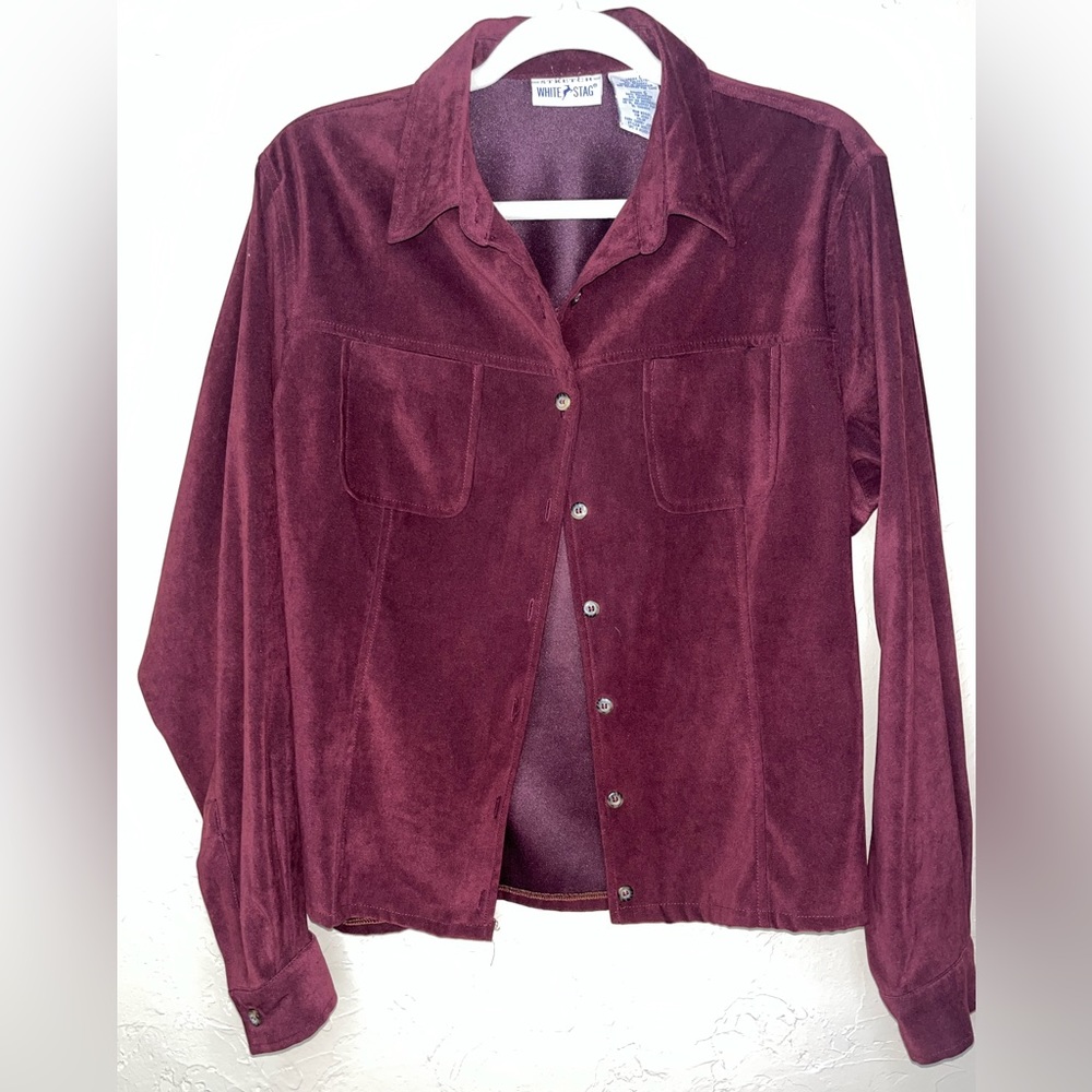 White Stag Maroon suede